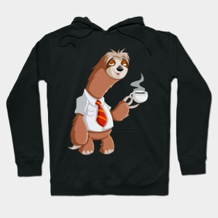 Smiling Sloth With Coffee Hoodie